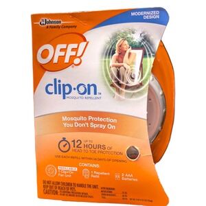 OFF! Clip-On Mosquito Repellent Fan Unit Starter Pack with Refill and Batteries